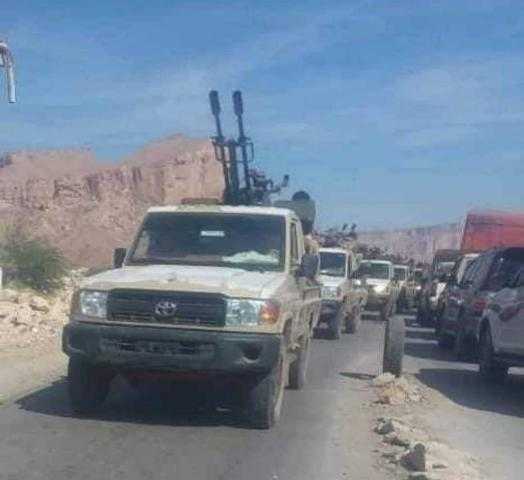 للقيام بهذه المهمة.. قوات ضخمة من اللواء أول حماية تصل عتق ومتجه إلى عدن 