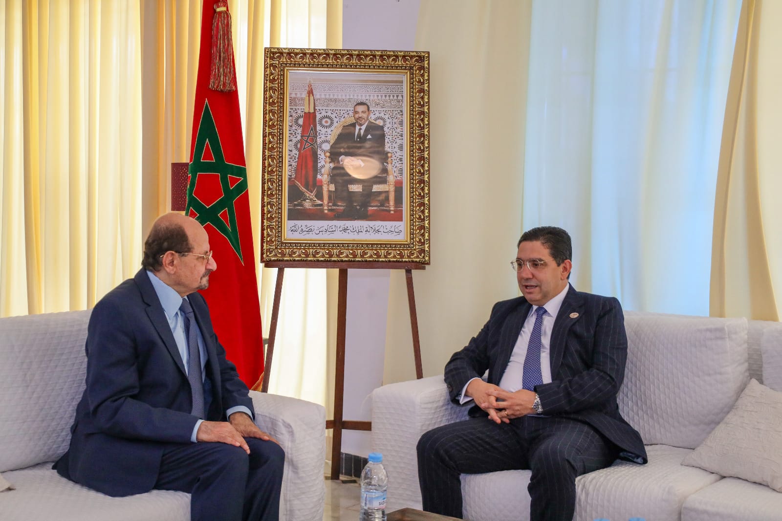 وزير الخارجية الدكتور شائع الزنداني يبحث  مع وزير الشؤون الخارجية والتعاون الأفريقي والمغاربة في الخارج سبل تعزيز وتطوير العلاقات الثنائية بين البلدين